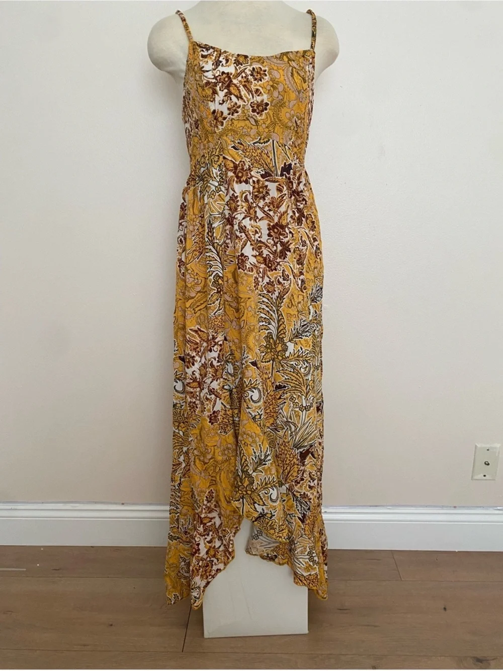 Free People Mustard Floral Maxi Dress